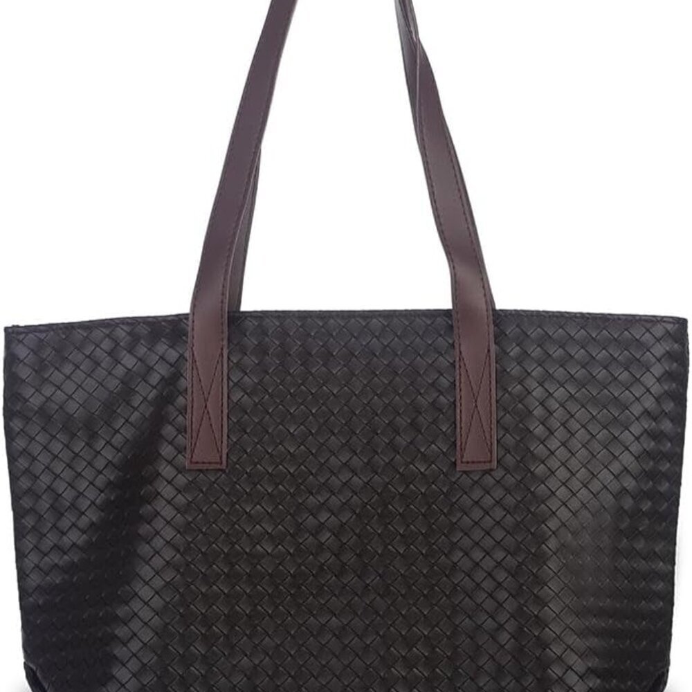 Leather Tote Bag Large Travel Shoulder Shopper Handbag for Women